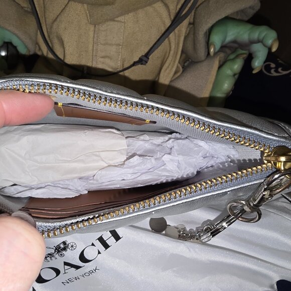 Coach Metallic Originals Quilted Swinger 20 Shoulder Bag - NEW & Wallet - Picture 8 of 9